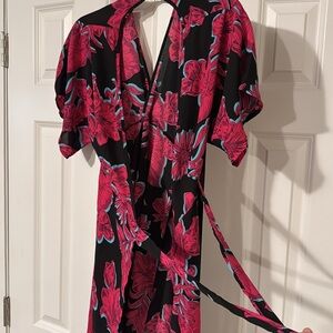 Anthropology Monteau floral wrap dress size small